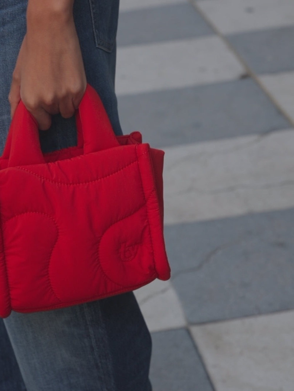 NWT Set of two Thirty Years “The mini drift tote” in cherry red and Kelly green - Picture 7 of 8